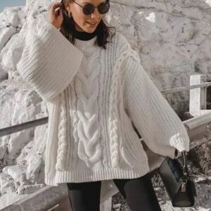 oversized chunky knit sweater